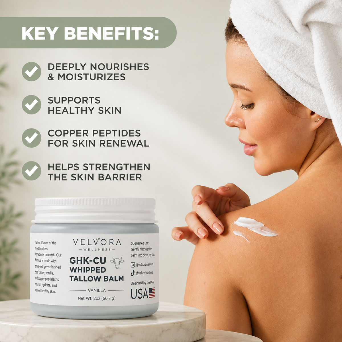 GHK-CU Whipped Tallow Balm